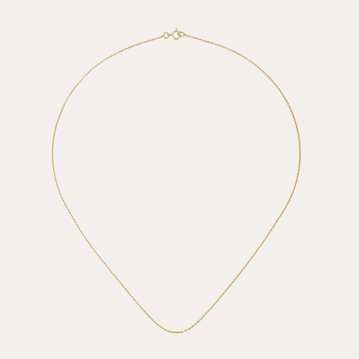 Chaine Signes de Vie maille forçat ronde de 1,3 mm, 40 cm or jaune 18k 750/1000