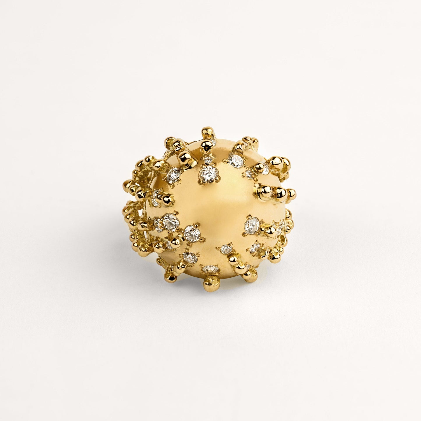 Bague boules d'amour stardust Cabinet de curiosité édition limitée à 9 exemplaires diamants et or jaune recyclé 18k 750/1000