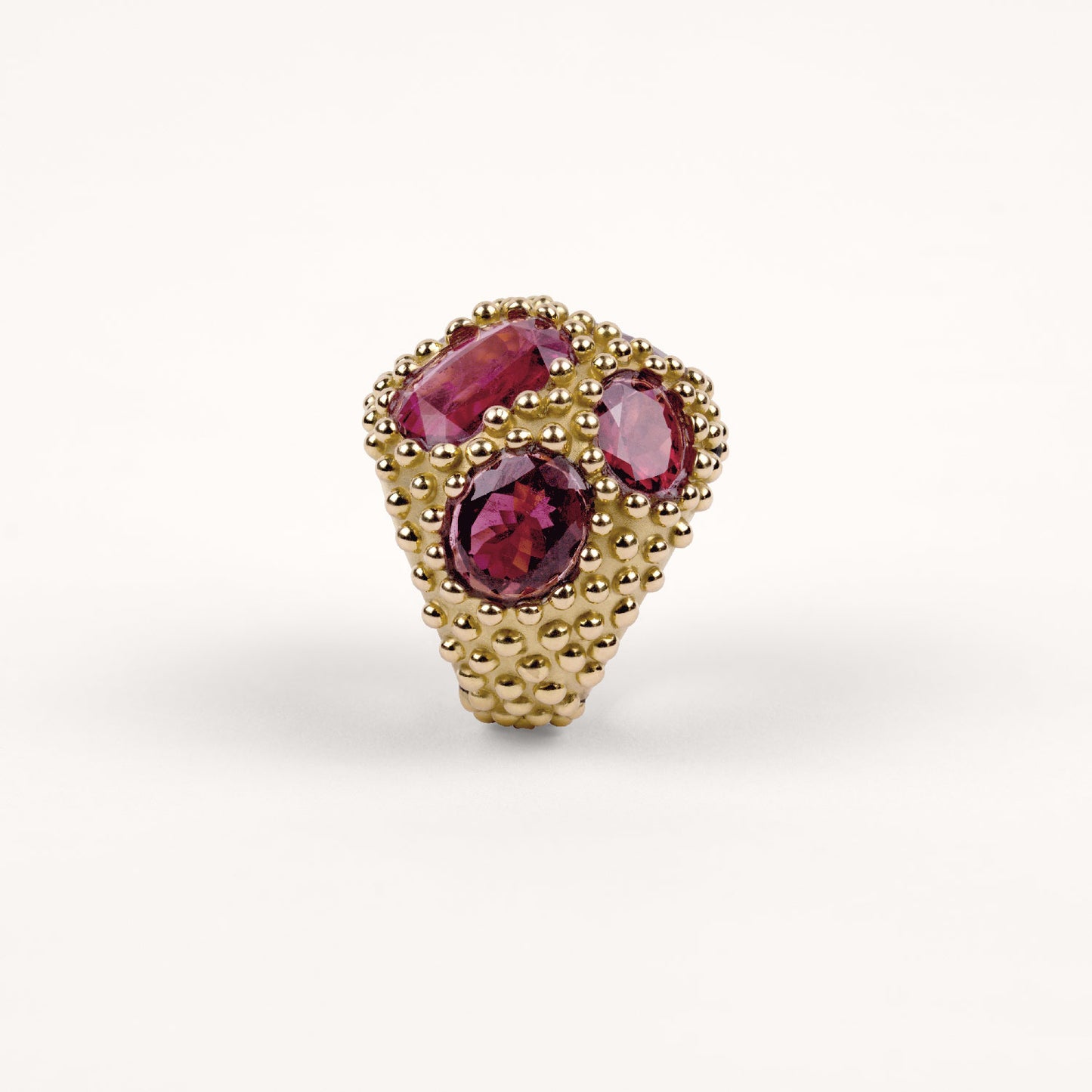 Bague Mélusine Poudre d'escampette tourmalines roses et or jaune recyclé 18k 750/1000