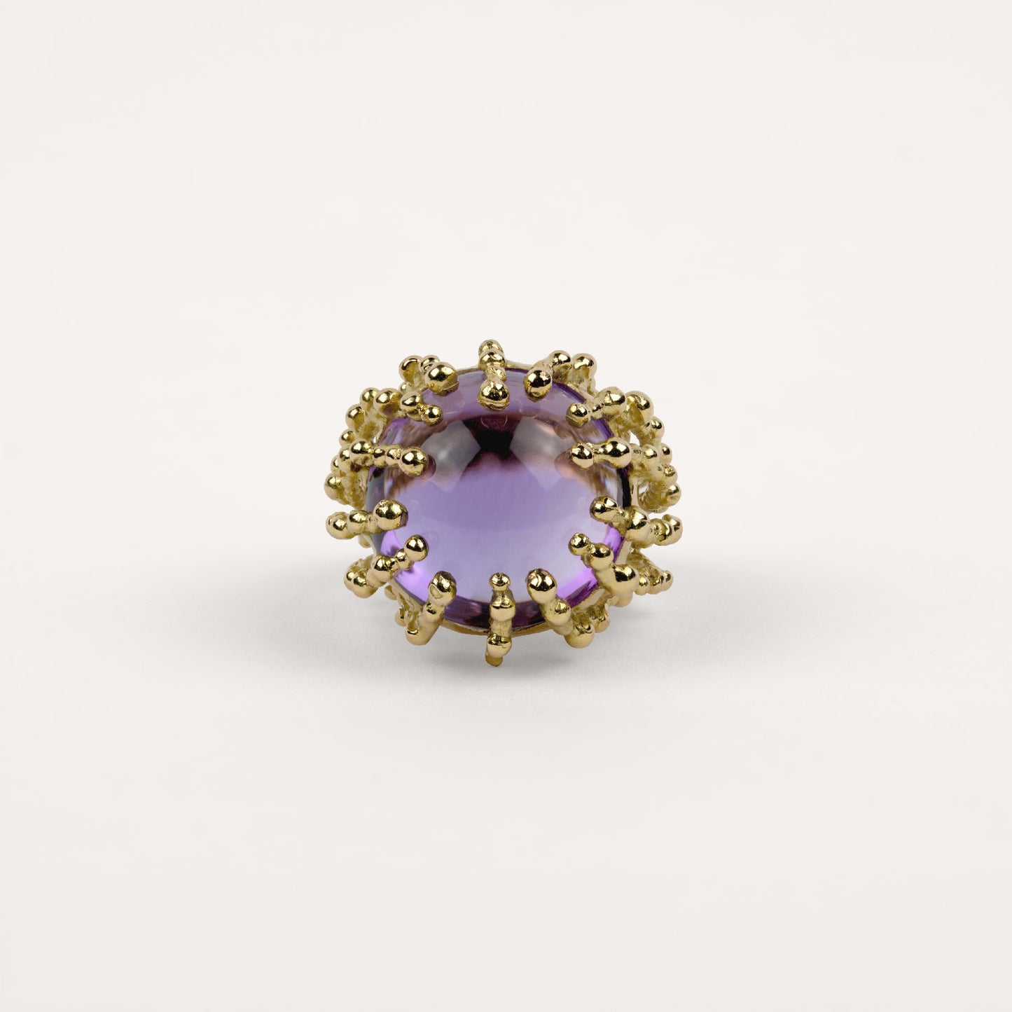 Bague medium Boules d'amour améthyste et or jaune recyclé 18k 750/1000