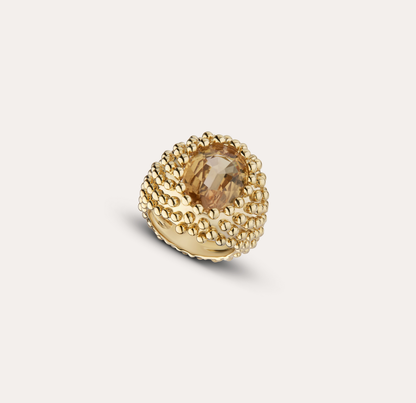 Bague Poudre d'escampette citrine et or jaune recyclé 18k 750/1000