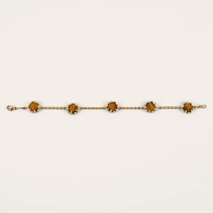 Bracelet Boules d'amour œil de tigre et or jaune recyclé 18k 750/1000.