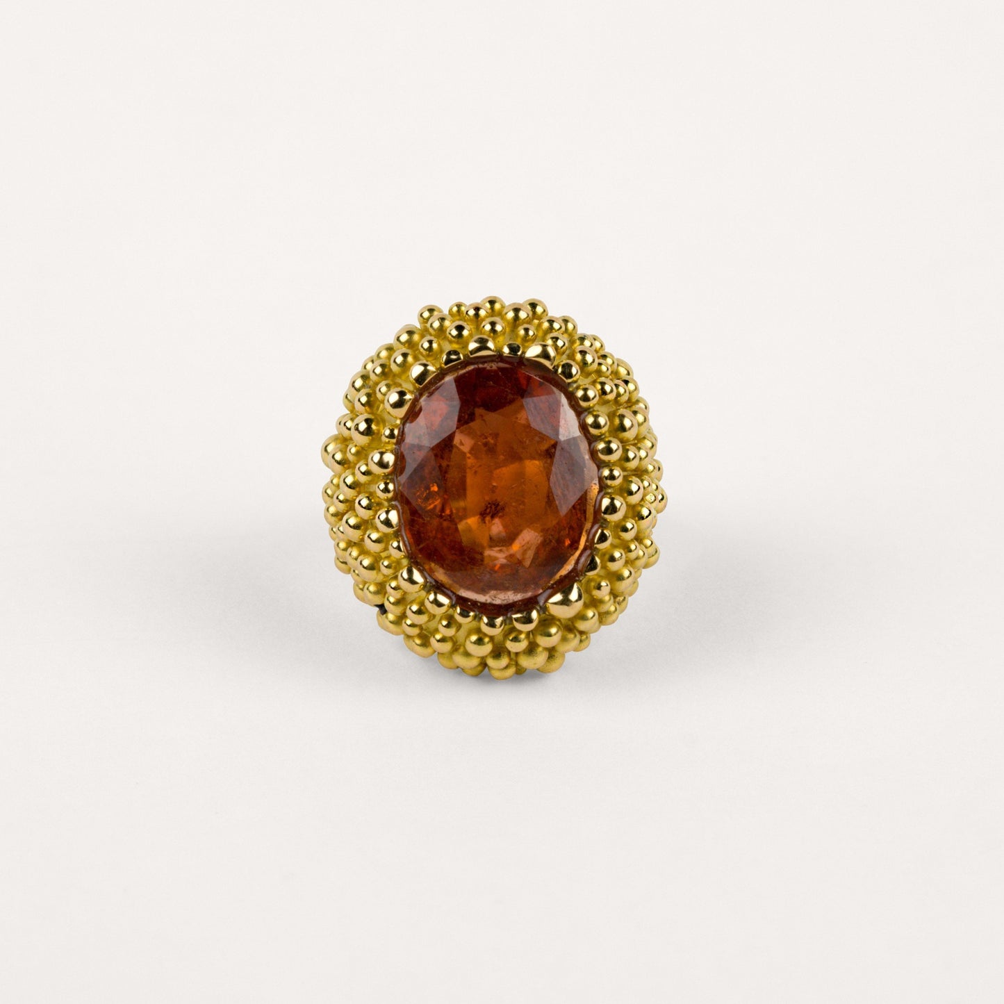 Bague Poudre d'escampette tourmaline orange et or jaune recyclé 18k 750/1000