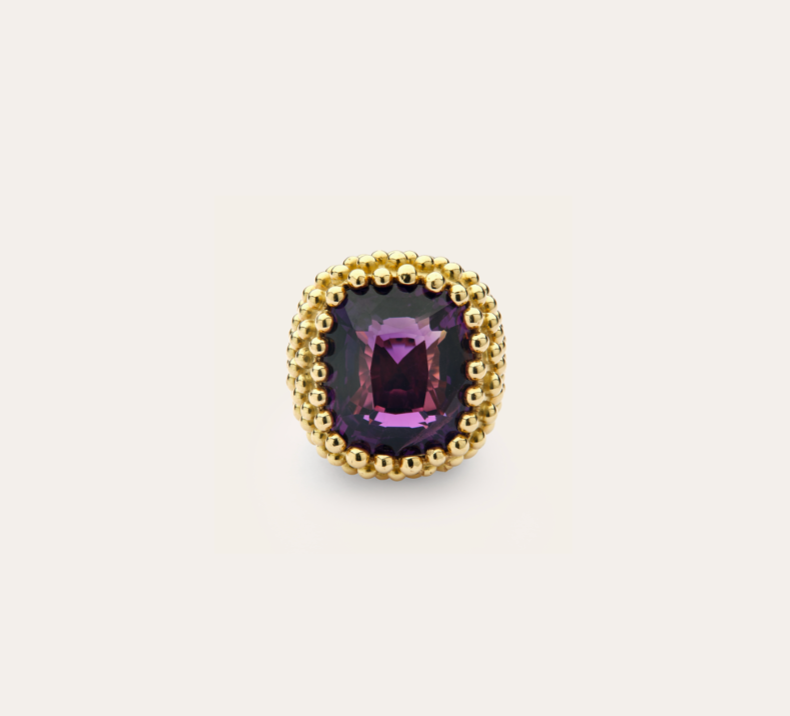 Bague Poudre d'escampette améthyste et or jaune 18k 750/1000