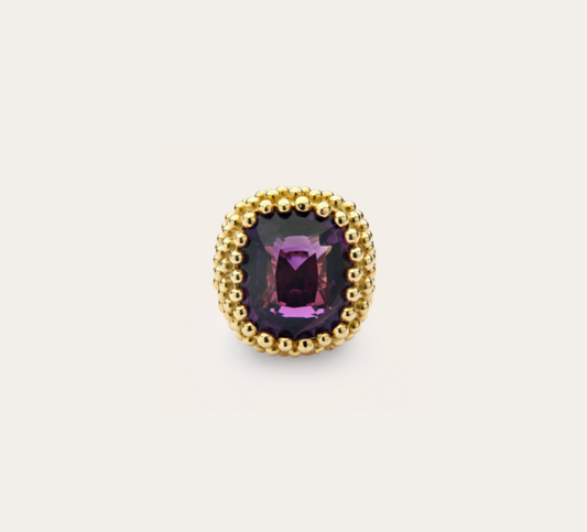 Bague Poudre d'escampette améthyste et or jaune 18k 750/1000