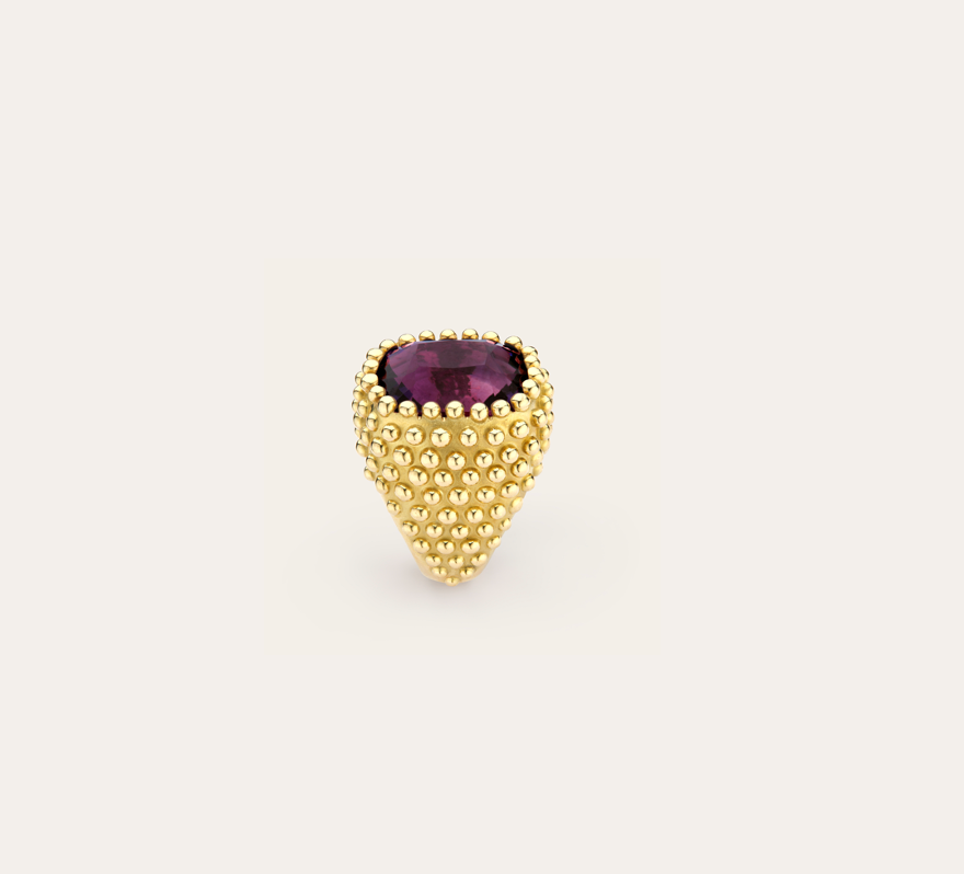 Bague Poudre d'escampette améthyste et or jaune 18k 750/1000