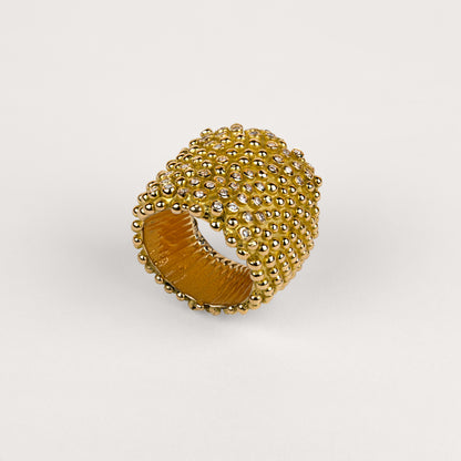 Bague Maxi Pour toujours diamants de culture et or jaune recyclé 18k 750/1000