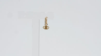 Charm Œil Signes de Vie pour créole, or jaune recyclé 18k 750/1000